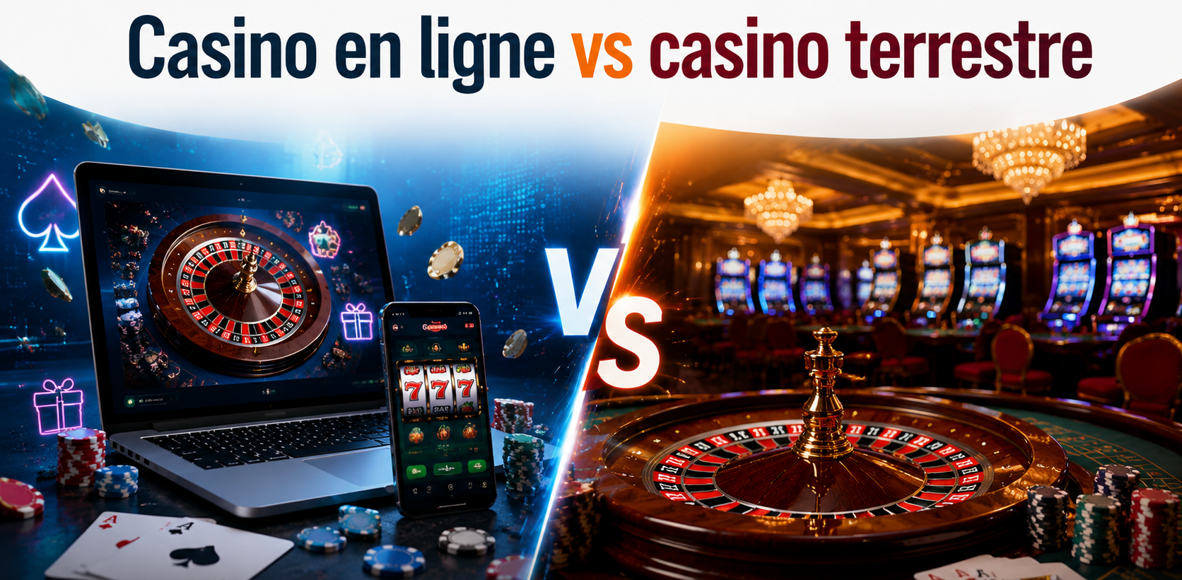 Casino en ligne vs casino terrestre